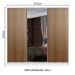 Guarda Roupa Casal 100% MDF Madesa Zurique 3 Portas de Correr com Espelho - Branco/Rustic