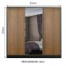 Guarda Roupa Casal 100% MDF Madesa Zurique 3 Portas de Correr com Espelho - Preto/Rustic