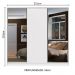 Guarda Roupa Casal 100% MDF Madesa Zurique 3 Portas de Correr com Espelhos - Branco