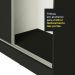 Guarda Roupa Casal 100% MDF Madesa Zurique 3 Portas de Correr com Espelhos - Preto/Branco