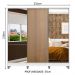 Guarda Roupa Casal 100% MDF Madesa Zurique 3 Portas de Correr com Espelhos com Pés - Branco/Rustic