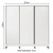 Guarda Roupa Casal 100% MDF Madesa Zurique 3 Portas de Correr com Pés - Branco