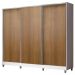 Guarda Roupa Casal 100% MDF Madesa Zurique 3 Portas de Correr com Pés - Branco/Rustic