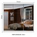 Guarda Roupa Casal 100% MDF Madesa Zurique 3 Portas de Correr de Espelho - Branco