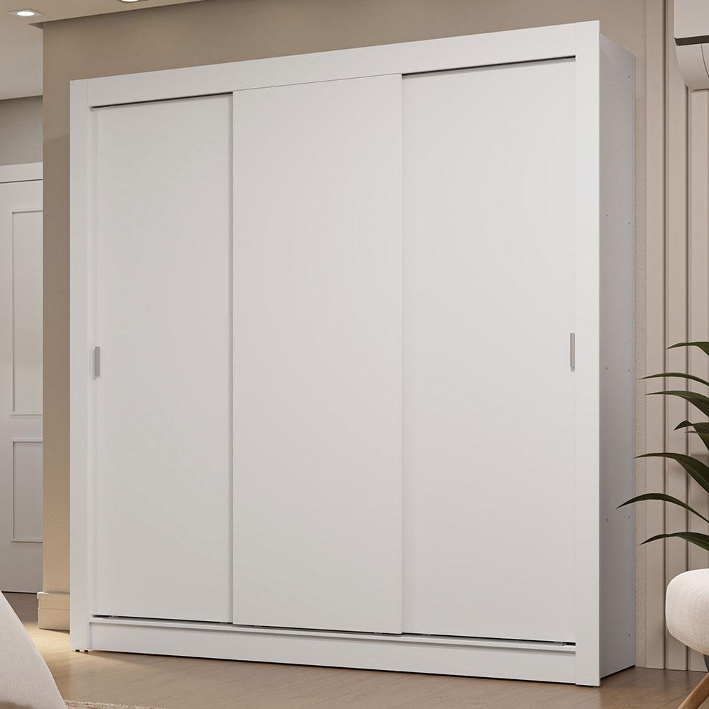 Guarda-Roupa Casal 3 Portas de Correr Branco Sublime Madesa
