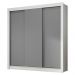 Guarda-Roupa Casal 3 Portas de Correr Branco/Cinza Nobre Madesa