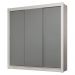 Guarda-Roupa Casal 3 Portas de Correr Branco/Cinza Sublime Madesa