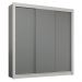 Guarda-Roupa Casal 3 Portas de Correr Branco/Cinza Sublime Plus Madesa