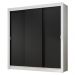 Guarda-Roupa Casal 3 Portas de Correr Branco/Preto Nobre Madesa