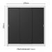 Guarda-Roupa Casal 3 Portas de Correr Branco/Preto Sublime Madesa