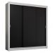 Guarda-Roupa Casal 3 Portas de Correr Branco/Preto Sublime Plus Madesa