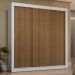 Guarda-Roupa Casal 3 Portas de Correr Branco/Rustic Sublime Plus Madesa
