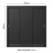 Guarda-Roupa Casal 3 Portas de Correr Preto Sublime Plus Madesa