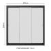 Guarda-Roupa Casal 3 Portas de Correr Preto/Branco Sublime Madesa