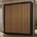 Guarda-Roupa Casal 3 Portas de Correr Preto/Rustic Sublime Madesa