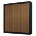 Guarda-Roupa Casal 3 Portas de Correr Preto/Rustic Sublime Madesa