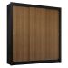 Guarda-Roupa Casal 3 Portas de Correr Preto/Rustic Sublime Plus Madesa