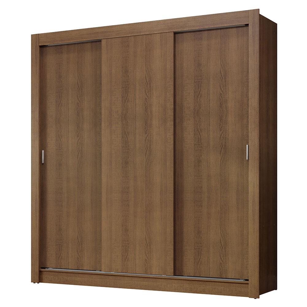 Guarda-Roupa Casal 3 Portas de Correr Rustic Nobre Madesa