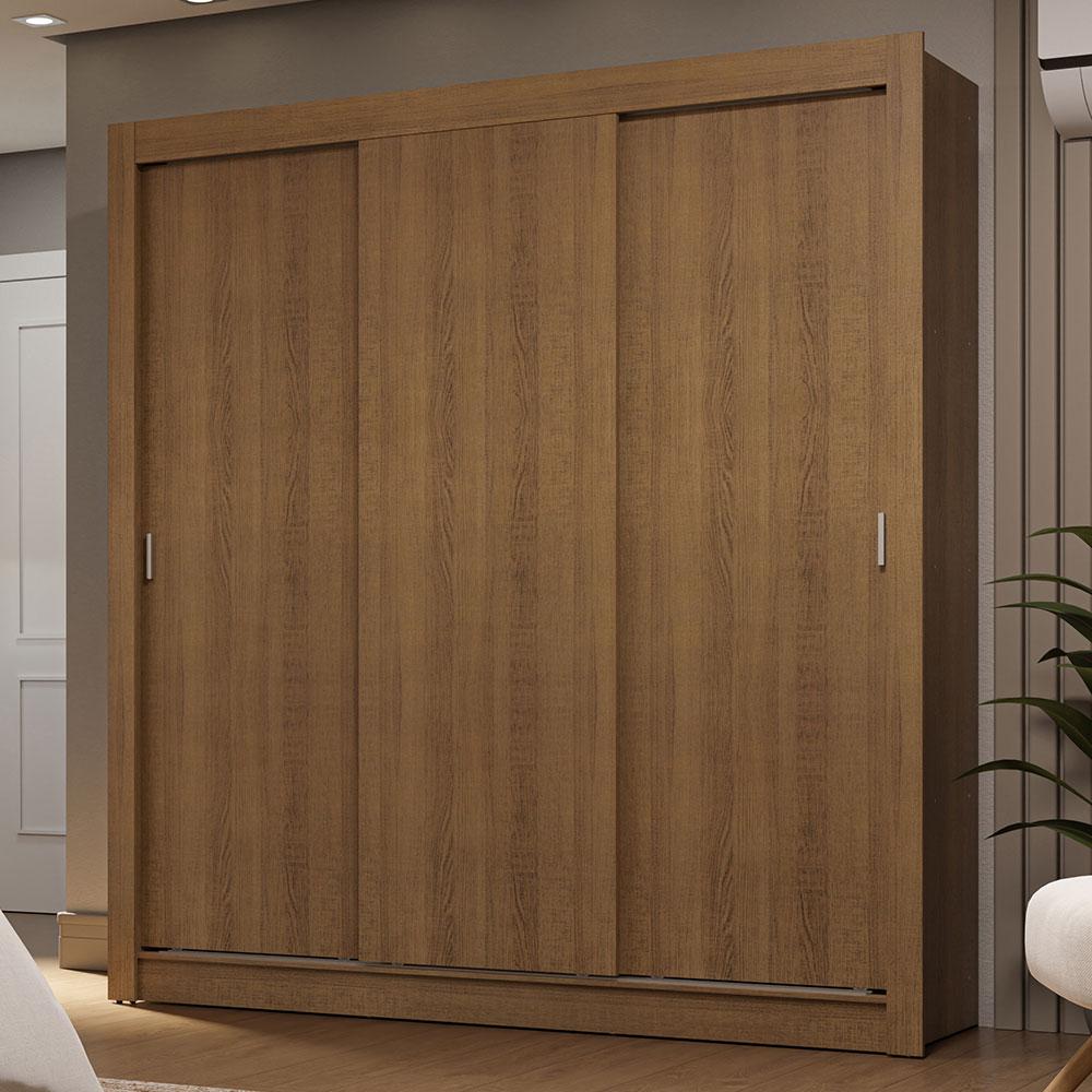 Guarda-Roupa Casal 3 Portas de Correr Rustic Sublime Madesa