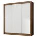 Guarda-Roupa Casal 3 Portas de Correr Rustic/Branco Nobre Madesa
