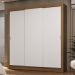 Guarda-Roupa Casal 3 Portas de Correr Rustic/Branco Sublime Madesa