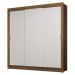 Guarda-Roupa Casal 3 Portas de Correr Rustic/Branco Sublime Madesa