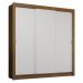 Guarda-Roupa Casal 3 Portas de Correr Rustic/Branco Sublime Plus Madesa
