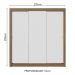 Guarda-Roupa Casal 3 Portas de Correr Rustic/Branco Sublime Plus Madesa