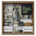 Guarda-Roupa Casal 3 Portas de Correr Rustic/Branco Sublime Plus Madesa