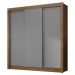 Guarda-Roupa Casal 3 Portas de Correr Rustic/Cinza Nobre Madesa
