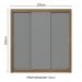 Guarda-Roupa Casal 3 Portas de Correr Rustic/Cinza Sublime Plus Madesa