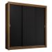 Guarda-Roupa Casal 3 Portas de Correr Rustic/Preto Sublime Plus Madesa