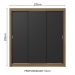 Guarda-Roupa Casal 3 Portas de Correr Rustic/Preto Sublime Plus Madesa