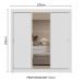 Guarda-Roupa Casal 3 Portas de Correr com Espelho 2 Gavetas Branco Sublime Madesa