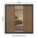 Guarda-Roupa Casal 3 Portas de Correr com Espelho 2 Gavetas Preto/Rustic Sublime Madesa