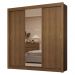 Guarda-Roupa Casal 3 Portas de Correr com Espelho 2 Gavetas Rustic Sublime Madesa