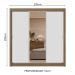 Guarda-Roupa Casal 3 Portas de Correr com Espelho 2 Gavetas Rustic/Branco Sublime Madesa
