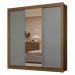 Guarda-Roupa Casal 3 Portas de Correr com Espelho 2 Gavetas Rustic/Cinza Sublime Madesa