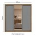 Guarda-Roupa Casal 3 Portas de Correr com Espelho 2 Gavetas Rustic/Cinza Sublime Madesa