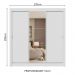 Guarda-Roupa Casal 3 Portas de Correr com Espelho 4 Gavetas Branco Sublime Plus Madesa