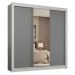 Guarda-Roupa Casal 3 Portas de Correr com Espelho 4 Gavetas Branco/Cinza Sublime Plus Madesa