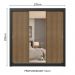 Guarda-Roupa Casal 3 Portas de Correr com Espelho 4 Gavetas Preto/Rustic Sublime Plus Madesa