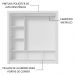Guarda-Roupa Casal 3 Portas de Correr com Espelho Branco/Cinza Nobre Madesa