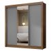 Guarda-Roupa Casal 3 Portas de Correr com Espelho Rustic/Cinza Nobre Madesa