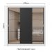 Guarda-Roupa Casal 3 Portas de Correr com Espelhos 2 Gavetas Branco/Preto Sublime Madesa