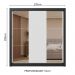 Guarda-Roupa Casal 3 Portas de Correr com Espelhos 2 Gavetas Preto/Branco Sublime Madesa