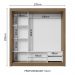 Guarda-Roupa Casal 3 Portas de Correr com Espelhos 2 Gavetas Rustic/Cinza Sublime Madesa