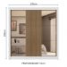 Guarda-Roupa Casal 3 Portas de Correr com Espelhos 4 Gavetas Branco/Rustic Sublime Plus Madesa