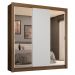 Guarda-Roupa Casal 3 Portas de Correr com Espelhos 4 Gavetas Rustic/Branco Sublime Plus Madesa