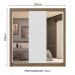 Guarda-Roupa Casal 3 Portas de Correr com Espelhos 4 Gavetas Rustic/Branco Sublime Plus Madesa
